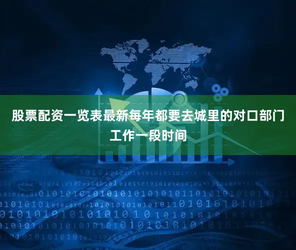 股票配资一览表最新每年都要去城里的对口部门工作一段时间
